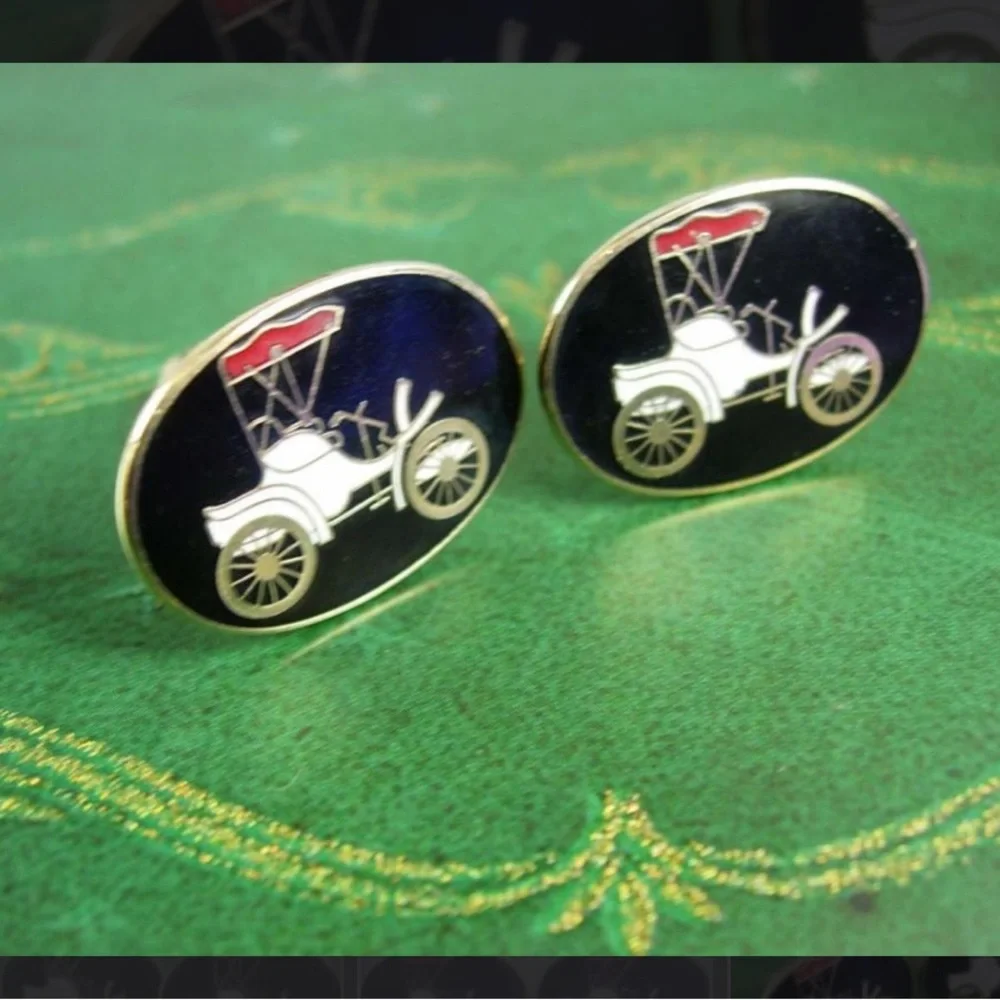 Vintage Antique Design Model T Cufflinks Vintage Car Victorian Automobile Men's